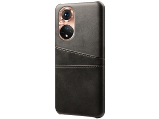 CardCaddy Honor 50 Pro Leder Backcase mit Kartenfächern schwarz