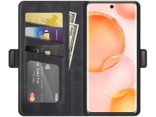 Honor 50 Leder Hülle Karten Ledertasche schwarz