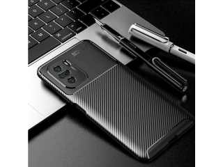 Xiaomi Mi 11i Carbon Design Hülle TPU Case flexibel schwarz