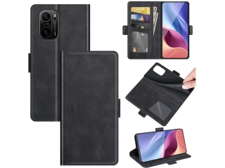 Xiaomi Mi 11i Leder Hülle Karten Ledertasche schwarz