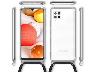 Samsung Galaxy A42 5G Handykette Necklace Hülle Gummi transparent