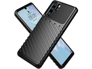 Huawei P30 Pro SpaceCase Stripes Impact-Resistant Hülle schwarz