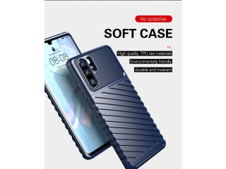 Huawei P30 Pro SpaceCase Stripes Impact-Resistant Hülle blau