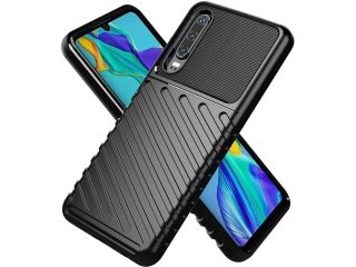 Huawei P30 SpaceCase Stripes Impact-Resistant Hülle schwarz