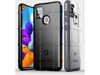 Samsung Galaxy A21s Rugged Shield Anti-Shock Case schwarz