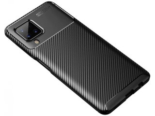 Samsung Galaxy M12 Carbon Design Hülle TPU Case flexibel schwarz