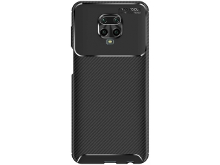 Xiaomi Redmi Note 9 Pro Carbon Design Hülle TPU Case flexibel schwarz