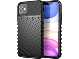 Apple iPhone 11 SpaceCase Stripes Impact-Resistant Hülle schwarz