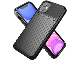 Apple iPhone 11 SpaceCase Stripes Impact-Resistant Hülle schwarz