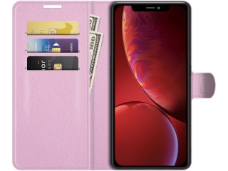 Apple iPhone 13 mini Lederhülle Portemonnaie Karten Etui rosa