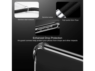 Apple iPhone 13 Handykette Necklace Hülle Gummi transparent