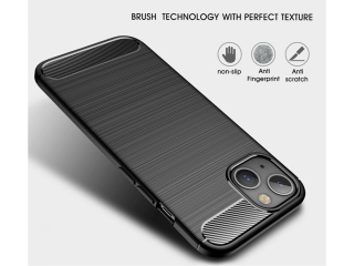 Apple iPhone 13 Carbon Gummi Hülle TPU Case schwarz
