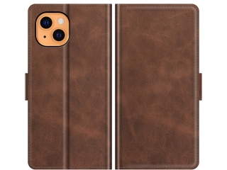 Apple iPhone 13 Leder Hülle Karten Ledertasche mokka