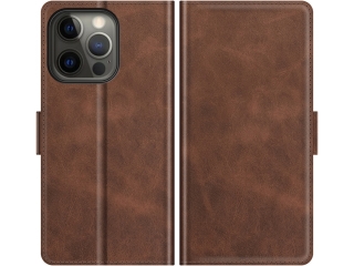 Apple iPhone 13 Pro Max Leder Hülle Karten Ledertasche mokka