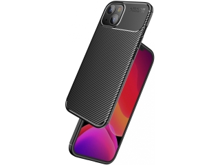 Apple iPhone 13 mini Carbon Design Hülle TPU Case flexibel schwarz