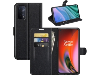 OnePlus Nord 2 5G Lederhülle Portemonnaie Karten Etui schwarz