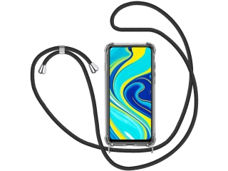 Xiaomi Redmi Note 9S Handykette Necklace Hülle Gummi transparent