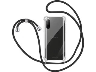 Sony Xperia 10 III Handykette Necklace Hülle Gummi transparent