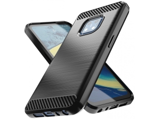 Nokia XR20 Carbon Gummi Hülle TPU Case schwarz