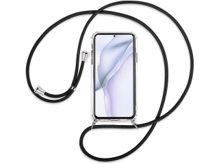 Huawei P50 Handykette Necklace Hülle Gummi transparent