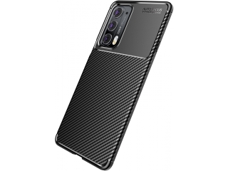 Motorola Edge 20 Carbon Design Hülle TPU Case flexibel schwarz