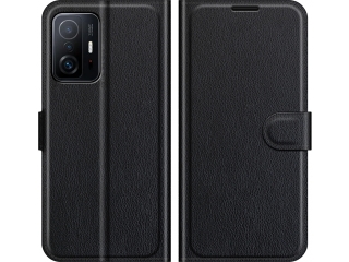 Xiaomi 11T Pro Lederhülle Portemonnaie Karten Etui schwarz