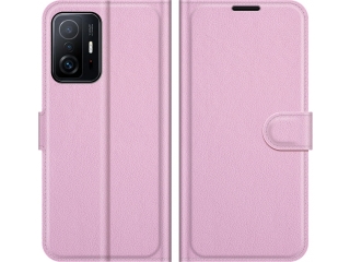 Xiaomi 11T Pro Lederhülle Portemonnaie Karten Etui rosa