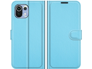 Xiaomi 11 Lite 5G NE Lederhülle Portemonnaie Karten Etui hellblau