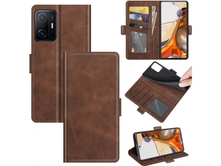 Xiaomi 11T Leder Hülle Karten Ledertasche mokka