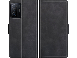 Xiaomi 11T Leder Hülle Karten Ledertasche schwarz