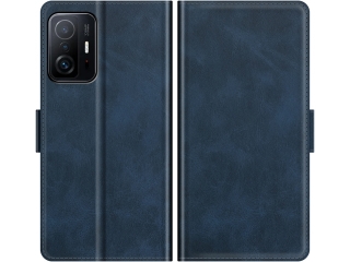 Xiaomi 11T Pro Leder Hülle Karten Ledertasche dunkelblau