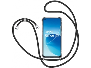 Oppo Reno6 5G Handykette Necklace Hülle Gummi transparent