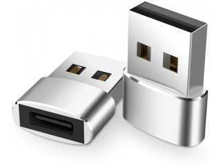 USB C auf USB Adapter - USB-C Buchse für Notebooks & MacBooks silber