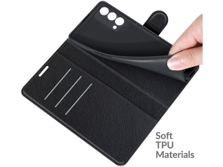 Realme GT Master Lederhülle Portemonnaie Karten Etui schwarz