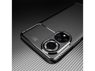 Huawei Nova 9 Carbon Design Hülle TPU Case flexibel schwarz