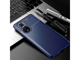 Huawei Nova 9 Carbon Design Hülle TPU Case flexibel blau