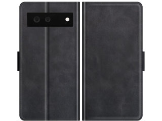 Google Pixel 6 Leder Hülle Karten Ledertasche schwarz
