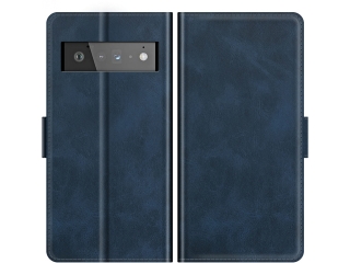 Google Pixel 6 Pro Leder Hülle Karten Ledertasche dunkelblau