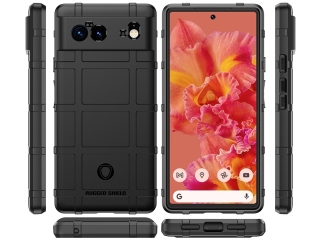 Google Pixel 6 Rugged Shield Anti-Shock Case schwarz