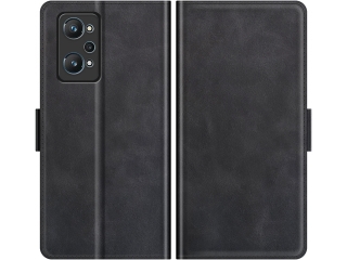 Realme GT Neo2 Leder Hülle Karten Ledertasche schwarz