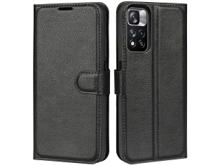 Xiaomi Poco M4 Pro 5G Lederhülle Portemonnaie Karten Etui schwarz