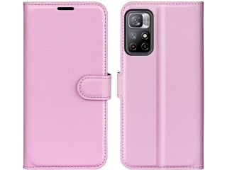 Xiaomi Poco M4 Pro 5G Lederhülle Portemonnaie Karten Etui rosa