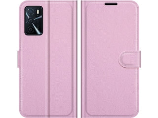 Oppo A16s Lederhülle Portemonnaie Karten Etui rosa