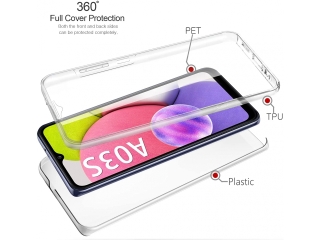 Samsung Galaxy A03s Touch Case 360 Grad Rundumschutz transparent