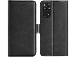 Xiaomi Redmi Note 11 Leder Hülle Karten Ledertasche schwarz