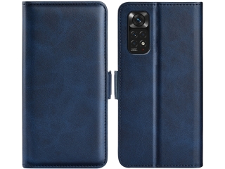 Xiaomi Redmi Note 11S Leder Hülle Karten Ledertasche dunkelblau