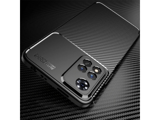 Xiaomi Redmi Note 11S Carbon Design Hülle TPU Case flexibel schwarz