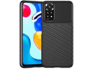 Xiaomi Redmi Note 11S SpaceCase Stripes Impact-Resistant Hülle schwarz