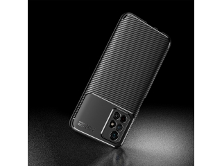 Xiaomi Poco M4 Pro 5G Carbon Design Hülle TPU Case flexibel schwarz