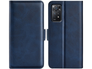 Xiaomi Redmi Note 11 Pro Leder Hülle Karten Ledertasche dunkelblau